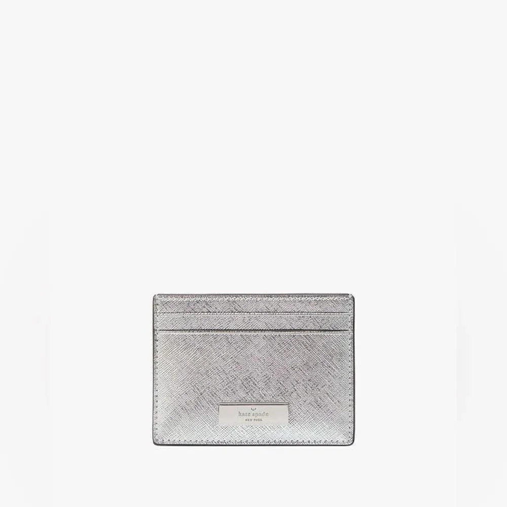 New! Kate Spade Kenzie Boxed Metallic Lunar Lights Small Cardholder NWT MSRP $99